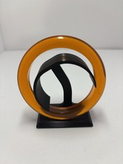 Vintage Art Deco Bakelite Bangle Bracelet- Tested – Orange juice- Tangerine-