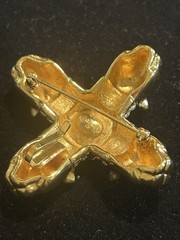 VTG Jackie Collins Maltese Cross Panther Brooch Signed