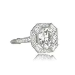3Ct Art Deco Style Round Cut Lab Created Diamond 925 Silver Anniversary Ring