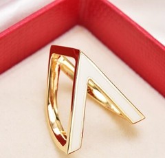 Sallys Quality 100% Brass & Enamel Scarf Ring Chain Buckles Brooch For Scarves