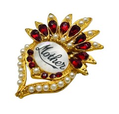 Vintage Lot 9 Glass Rhinestone Glam Statement 30’s-80’s Glass Brooches RESALE