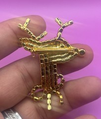 Vintage Silver Tone Rhinestone Reindeer Pin Brooch
