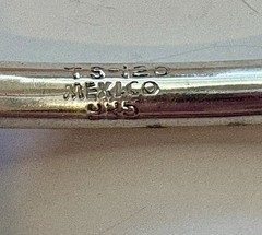 Vintage Mexico 925 Sterling Silver Bangle Bracelet Starburst Etched TS-120 13.9g