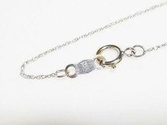 10K WHITE GOLD .05CT DIAMOND HEART DESIGNER FD PENDANT CHAIN NECKLACE 20″