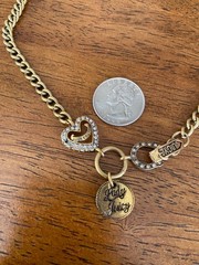 Lady Juicy Necklace Vintage Y2K 15″ Gold Choker Chain Love Luck Couture