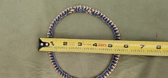 Vintage Crown Trifari Necklace Blue rhinestones Gold Tone Rare Beautiful