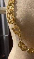 Vintage MMA METROPOLITAN MUSEUM Of ART Byzantine Knot Goldtone Necklace Rare!