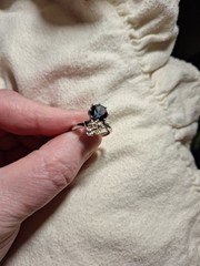 Can’t Find Markings Silver In Appearance Vintage Antique Ring Blue Stone/Pink