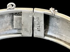 Vintage Victorian Revival Sterling Silver Floral Engraved Bracelet~1950s