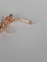 Vintage 1990-s 14 Ct Rolled Gold Zircons Earrings-Hallmarked 585 RG