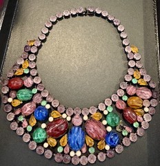 RARE JULIANA DELIZZA & ELSTER BOOK Bib Bracelet PIECE Rhinestone Parure Set Read
