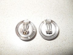 Vtg Sterling Silver 925 Domed Round 7/8″ Diameter Baltic Amber Clip On Earrings