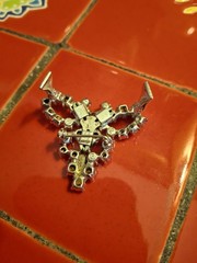 ISKIN Modular 3-in-1 Piece Convertible Brooch Pin & Clip Earrings 1940 Art Deco