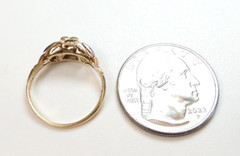Antique 1920’s Diamond Faith Engagement 14K Two Tone Ring Size 6 UK-L1/2 Deco