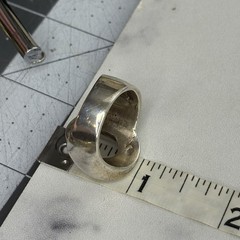 Vintage Taxco Sterling Silver Wave Ring Mexico Modernist Abstract Heavy 22 Grams