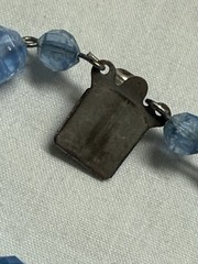 W. GERMANY Blue Lucite Acrylic 2 Strand Bead Necklace