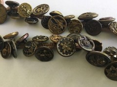 ANTIQUE BUTTON Bracelets European , West Germany, Czech. Circa 1900 2 BRACELETS