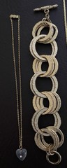 VTG – Modern Jewelry Lot Necklace Chains Earrings Rings Silver And Gold Tone Lot