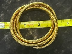 Vintage 80s Chunky Gold Tone Twist Bracelet And Statement Pierced Earrings Set