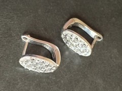 Vintage Earrings 925 Sterling Silver Weight 3.1g Rh plated Ukrainian jewelry Art