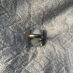 Vintage Sterling Silver Green Turquoise Ring Southwestern Native American Style