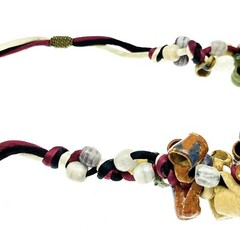 1970/1980s Mexican Folk Art Cluster Necklace Pottery Mugs Charms Ethnic Vintage