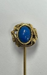 Bundle of 4 Lapel Stick Pins 1/20 12K GF Gold Tone Faux Stones Accessory Jewelry