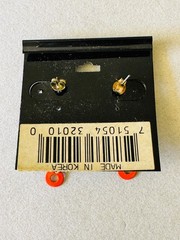 Vintage 1980s OUT OF CONTROL TM Colorful Metal Dangle Pierced Earrings Orig Card