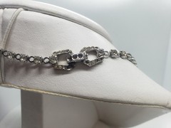 Vtg Glamour Jewels By Lustern Rhodium Plated And Rhinestone Necklace Set In Box