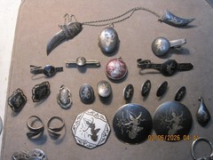 MONSTER LOT Vintage Siam Niello Sterling Necklace PinS BraceletS EARRING