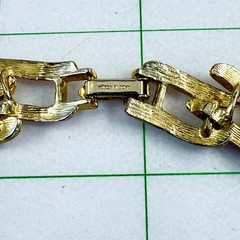 Vintage Textured Gold Tone Woven Link Necklace 17.75″