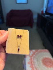 Vtg 12K Gold Filled Genuine Amethyst Set Earrings, Necklace & Pendant