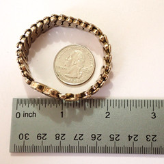 VTG WWII 1940s LaMode Sweetheart Heart Bracelet Precious Metal GF Expansion