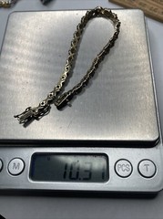 Gold Over Solid Sterling Vintage Tennis Bracelet JJJ 7”