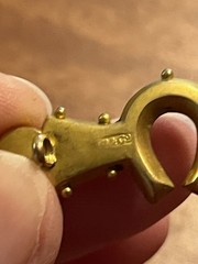 Victorian Brooch Pin 9K .375 Yellow Gold English Hallmarks Pearls Horseshoe