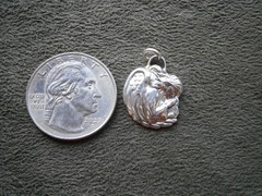 Angel Michael Military Airborne Vtg Sterling Silver Bracelet Charm Pendant 4.3g