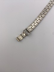 Tennis Chain Necklace 18″ Silver Tone Long Chain Wide Unisex