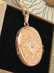 Vintage C. Co. 1/20 12K GF Storybook Locket with 14k GF Chain Stamped