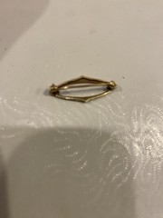 Pin Brooch Victorian 14k Gold White and Yellow Antique Gold