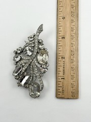 Vintage Eisenberg Original Clip W/ Clear Rhinestones
