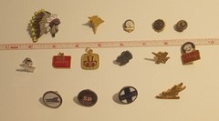 Vintage Lapel Pins& Charms: Fraternal, etc. American Legion, Kiwanis, Trains+