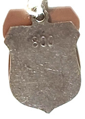 Vintage Sterling Silver ENAMELED HEIDELBERG #6 Charm for a Bracelet, 0.68g, 5/8″