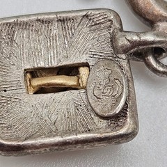 VINTAGE Premier Designs Matte Silver and Gold Link Mixed Metal Necklace