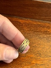 Beautiful Antique 1/20 10k GF Woven Band Ring, 17mm