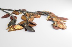 One of a kind handmade copper brass mixed metal artisanal necklace
