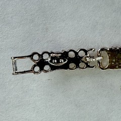 Vintage AVON NR Silver-Tone Rhinestone Crystal Bracelet 8 inch Fold Over Clasp