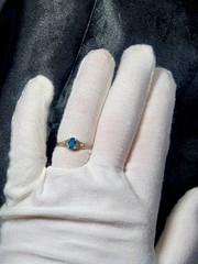 Vintage Sterling Silver London Blue Topaz Adjustable Ring Collectible Unique