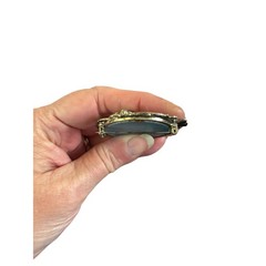 Art Nouveau Lady Mirror Brooch Silver Tone Vanity Beauty Pin