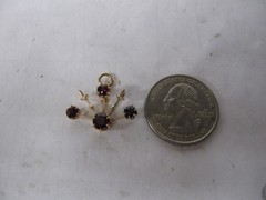 VICTORIAN ANTIQUE 14K ROSE GOLD OLD EUROPEAN CUT 1.00 CT. GARNET PENDANT