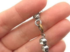 Vintage Art Deco Clear Faceted Czech Czechoslovakia Glass Silver Plate Bracelet
